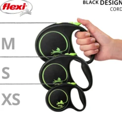 Rullebånd Black Design Cord, 5m, S, maks 12kg, Grønn