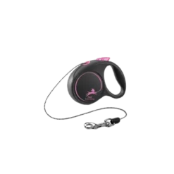 Rullebånd Black Design Cord, 3m, XS, maks 8 kg, Rosa