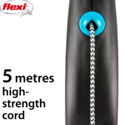 Rullebånd Black Design Cord, 3m, XS, maks 8 kg, Lyseblå