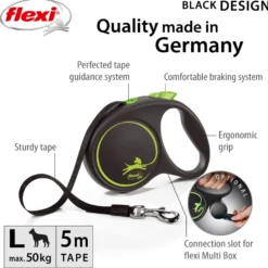 Rullebånd Black Design Tape, 5m, M, maks 25kg, Grønn