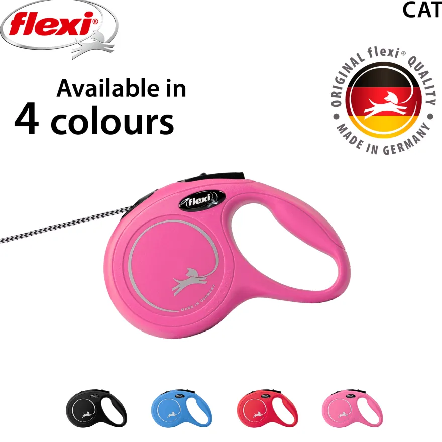 Rullebånd New Classic Cat Cord, 3m, XS, maks 8 kg, Rosa