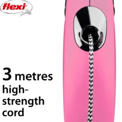 Rullebånd New Classic Cat Cord, 3m, XS, maks 8 kg, Rosa