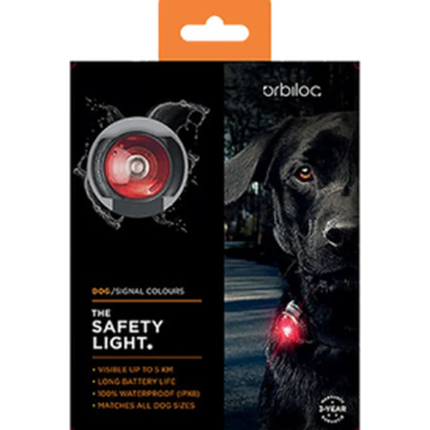 Safety Light Dog Dual LED - With Quick Mount & Adjustable Strap Amber 5 km