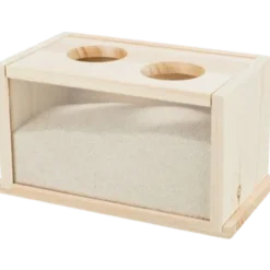 Sandbad, mus/hamstere, tre brun 20 x 12 x 12 cm