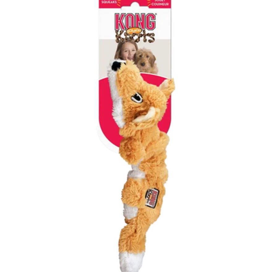 Scrunch Knots Fox Dog Toy