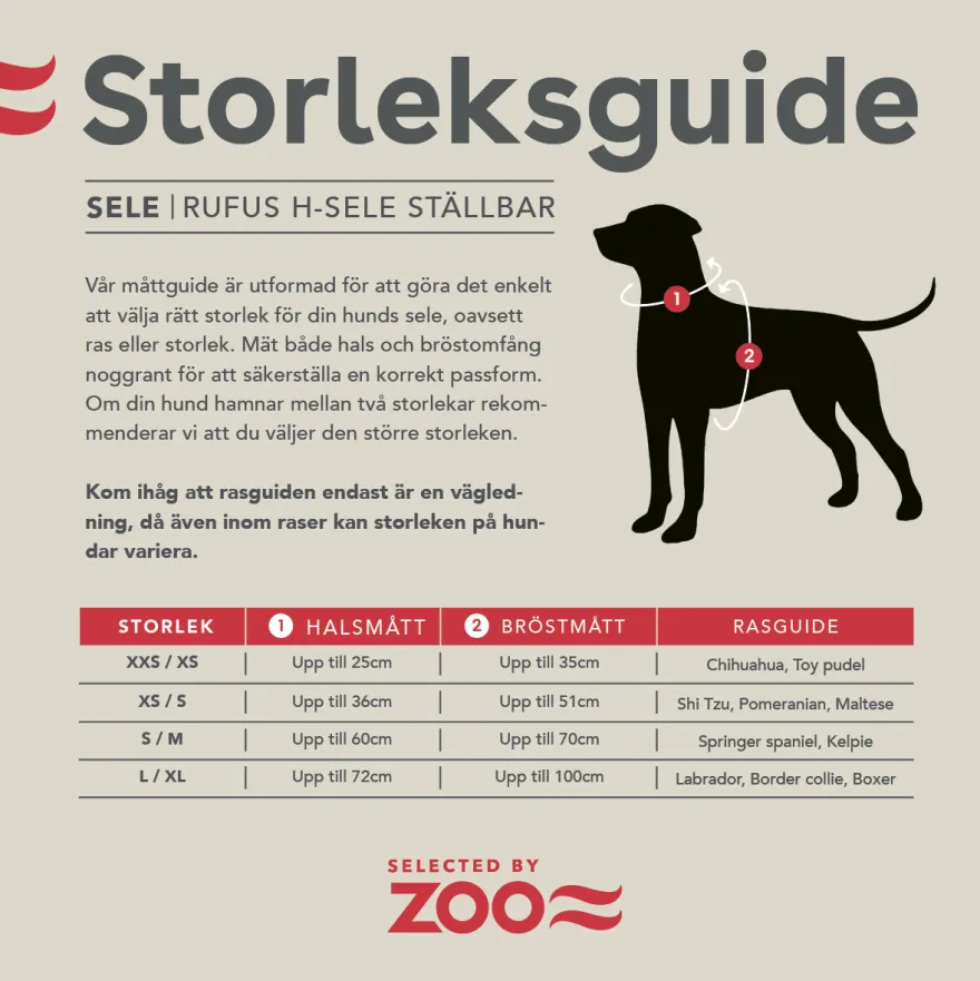 Sele Rufus H-sele ställbar Rosa