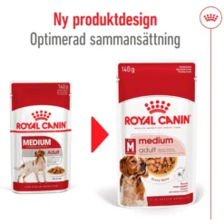SHN Medium Adult våtfôr for hunder 140 g x 10 stk