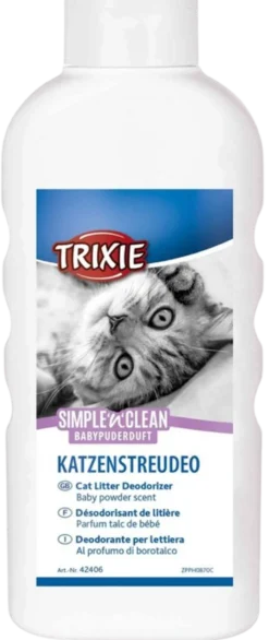 Simple´n´Clean kattesand deodorant, 750 g, babypulver