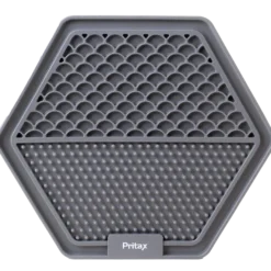 Slikkematte Hexagon, 22 cm, grå