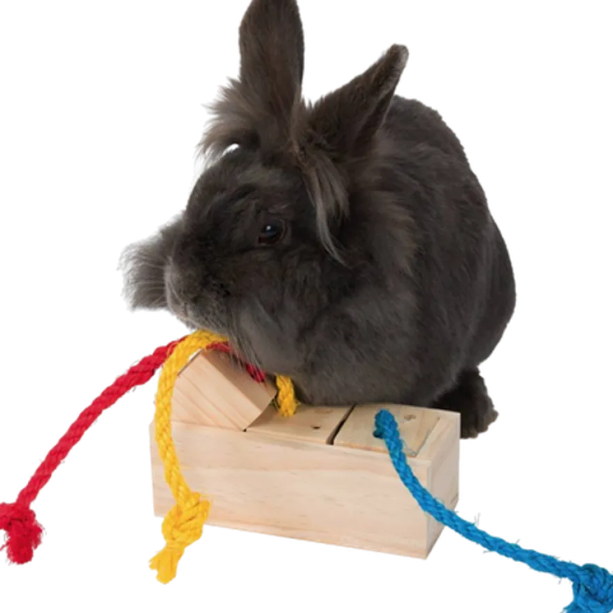 Snackkube i tre, brun 16 cm
