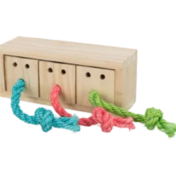 Snackkube i tre, brun 16 cm