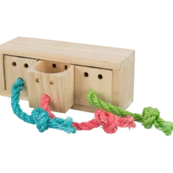 Snackkube i tre, brun 16 cm