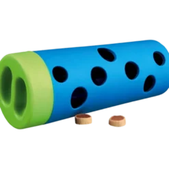 Snackrull for hund i naturgummi blå 14 cm