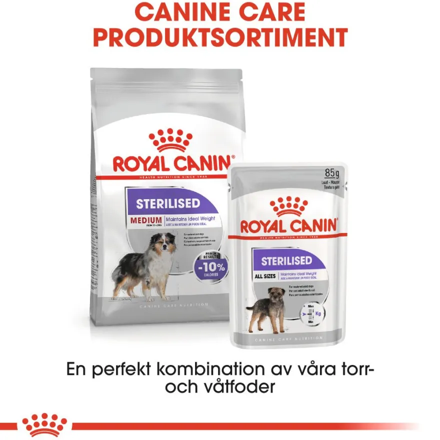 Sterilisert Adult Medium tørrfôr for hunder 12 kg