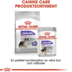 Sterilisert tørrfôr for voksne medium hunder 3 kg