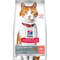 Sterilisert tørrfôr med laks for voksne katter 10 kg