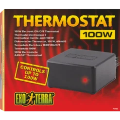 Termostat - elektrisk av/på-termostat svart 100 W
