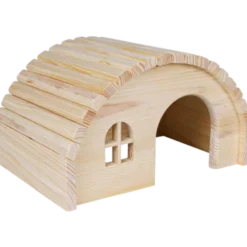 Trehus for marsvin i brun 29 x17 x20 cm