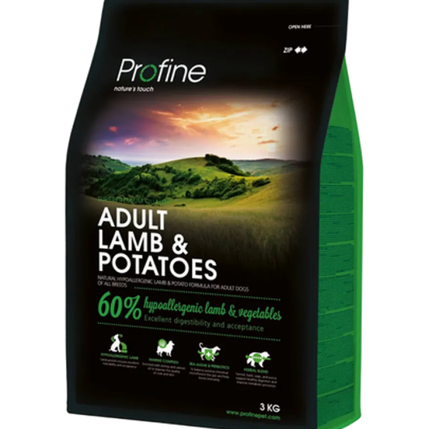 Tørrfôr til hund Adult lam og poteter 3 kg