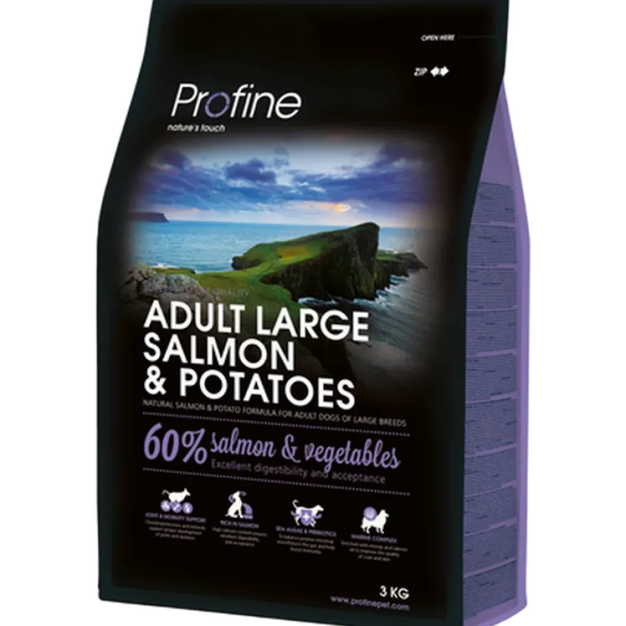 Tørrfôr til hund Adult Large Laks og poteter 3 kg