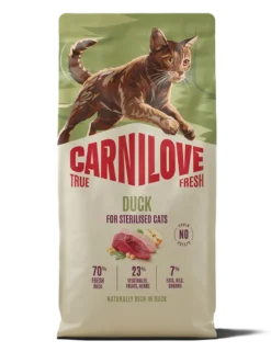 True Fresh Cat Duck for sterilisert voksenkatt av alle raser 6 kg