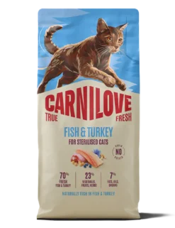 True Fresh Cat – Fisk og kalkun for voksne, kastrerte katter av alle raser, 6 kg