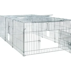 Utendørs løpebane med overtrekk Grå 144 x 58 x 116 cm