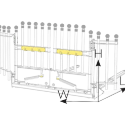 Variogate Dobbelt 90-128x55,5-96 Dobbel bilport
