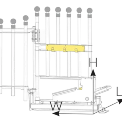 Variogate Enkelt 53-72x55,5-96cm Enkelt bilport