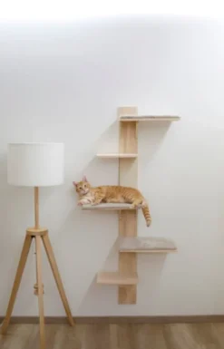Veggmontert planteskoletre Timber Beige/Grått