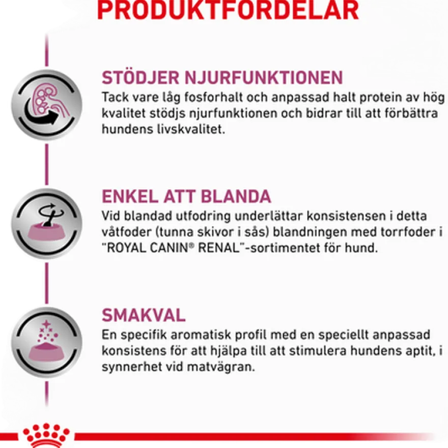 Vital Renal Våtfôr for hunder 100 g x 12 stk