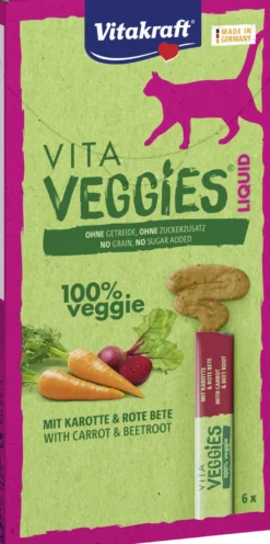 Vita Veggies katt Flytende gulrot, 6x15g
