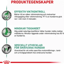 Weight Management Satiety Small Dog Tørrfôr for små hunder 1,5 kg